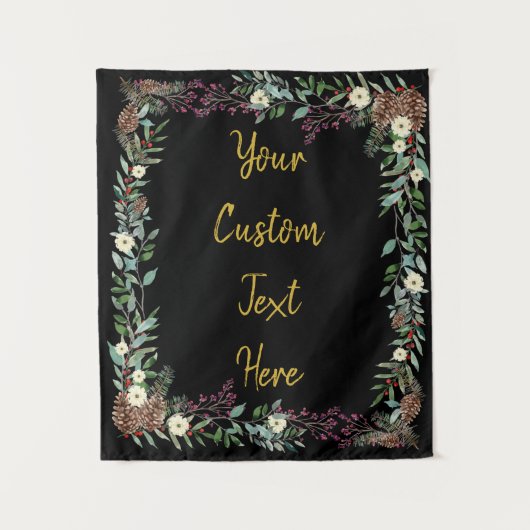 Kerstbruiloft Achtergrond, Fotofoto's ontvangen Wandkleed (Voorkant)