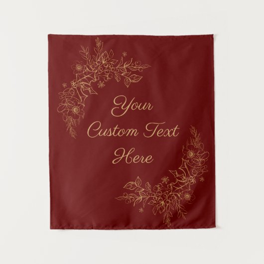 Kerstbruiloft Achtergrond, Fotofoto's ontvangen Wandkleed (Voorkant)