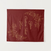 Kerstbruiloft Achtergrond, Fotofoto's ontvangen Wandkleed (Voorkant (horizontaal))