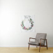 Kerstbruiloft Achtergrond, Fotofoto's ontvangen Wandkleed (In situ)