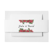 Kerstbruiloft Belly Band Uitnodigingen Wikkel (Voorkant Voorbeeld)