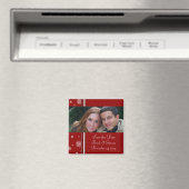 Kerstbruiloft Bewaar de datum Fotomagneet Magneet (Insitu (Vaatwasser))