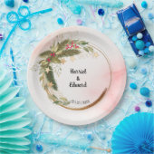 Kerstbruiloft Bridal Weddenschappen Receptiepapier Papieren Bordje (Feest)