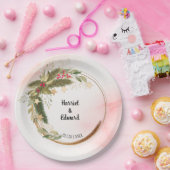 Kerstbruiloft Bridal Weddenschappen Receptiepapier Papieren Bordje (Feest)