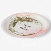 Kerstbruiloft Bridal Weddenschappen Receptiepapier Papieren Bordje (Gekanteld)