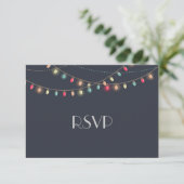 kerstbruiloft Chalkboard RSVP (Staand voorkant)