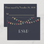 kerstbruiloft Chalkboard RSVP Kaartje (Voorkant / Achterkant)