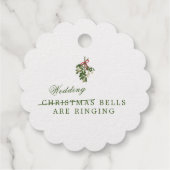 Kerstbruiloft Cocktail Napkins Bedankjes Labels (Achterkant)