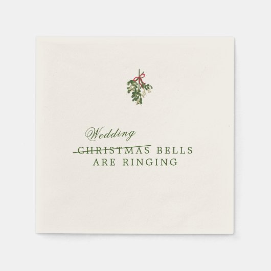 Kerstbruiloft Cocktail Napkins Servet (Voorkant)