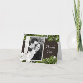 Kerstbruiloft Dank je Bedankkaart