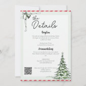 Kerstbruiloft Details met QR Code Kaart (Voorkant)
