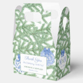 Kerstbruiloft Elegant Blue Bauble Bedankdoosjes (Geopend)