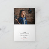 Kerstbruiloft Feest Foto Bedankkaart (Binnen)