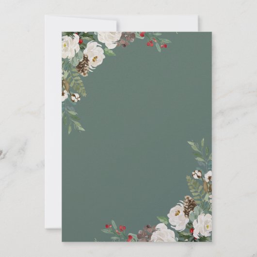 Kerstbruiloft | Foto uitnodiging met overlay (Achterkant)