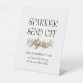 Kerstbruiloft Garland Sparkler Verstuur teken Reclamebord Met Voetstuk (Voorkant)