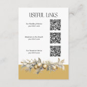 Kerstbruiloft Golden Holly Bells Details Informatiekaartje (Achterkant)
