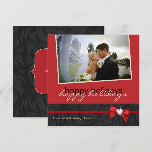 Kerstbruiloft Hartelijk dank Bedankkaart (Voorkant / Achterkant)