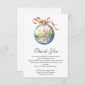 Kerstbruiloft Hartelijk dank Bedankkaart (Voorkant / Achterkant)