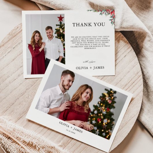 Kerstbruiloft Hartelijk dank Kaart