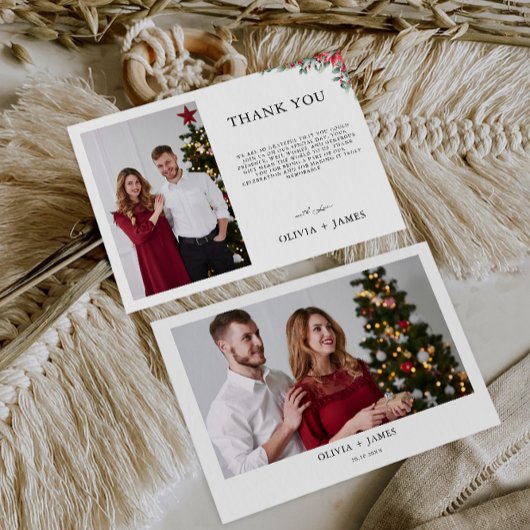 Kerstbruiloft Hartelijk dank Kaart