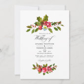 Kerstbruiloft Holly Foto Kaart (Voorkant)