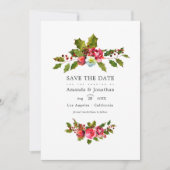 Kerstbruiloft Holly Foto Save The Date (Voorkant)
