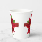 kerstbruiloft in Poinsettia Papieren Bekers (Rechts)