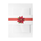 kerstbruiloft in Poinsettia Uitnodigingen Wikkel (Voorkant Voorbeeld)