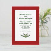 Kerstbruiloft in Tropics Custom Invitations Kaart (Staand voorkant)