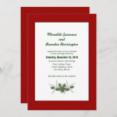 Kerstbruiloft in Tropics Custom Invitations Kaart (Voorkant / Achterkant)