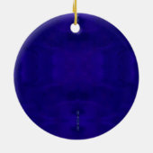 Kerstbruiloft jubileum blauwe zilveren glitter keramisch ornament (Achterkant)