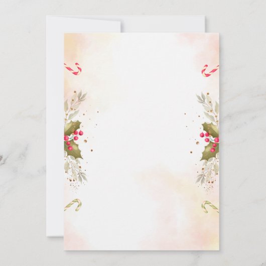 Kerstbruiloft Jubileum Renewal Vows Invitat Kaart (Achterkant)