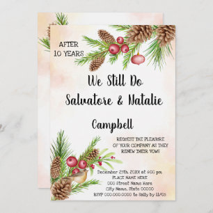 Kerstbruiloft Jubileum Renewal Vows Kaart