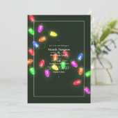 kerstbruiloft kaart (Staand voorkant)