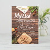 kerstbruiloft kaart (Staand voorkant)