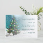 kerstbruiloft kaart (Staand voorkant)