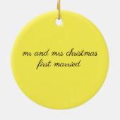 kerstbruiloft, kerstversieringen, keramisch ornament (Achterkant)