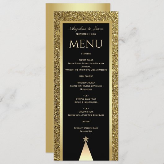 kerstbruiloft menu (Voorkant / Achterkant)