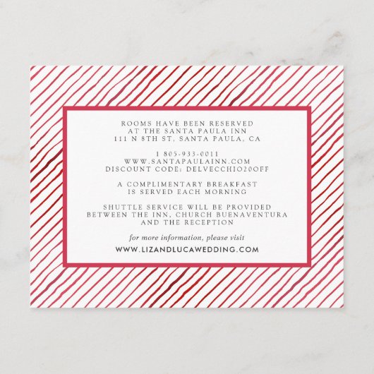 kerstbruiloft met bezoekerslijst informatiekaartje (Achterkant)