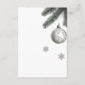 Kerstbruiloft met details en QR Informatiekaartje (Achterkant)