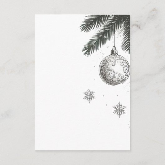 Kerstbruiloft met details en QR Informatiekaartje (Achterkant)