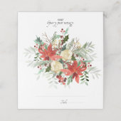 Kerstbruiloft met plattegrond plaatskaartje (Buitenkant ongevouwen)