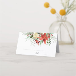 Kerstbruiloft met plattegrond plaatskaartje