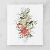 Kerstbruiloft met plattegrond plaatskaartje (Binnenkant ongevouwen)