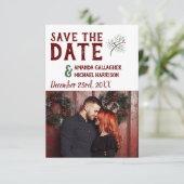 Kerstbruiloft minimalistische winterpijn save the date (Staand voorkant)