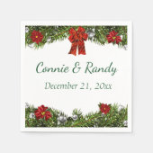 Kerstbruiloft Napkins Servet (Voorkant)