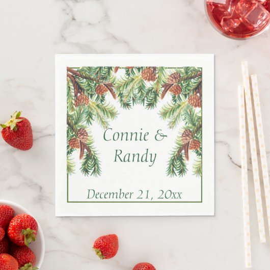 Kerstbruiloft Napkins Servetten (Insitu)