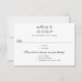 Kerstbruiloft of evenement 3 Entree RSVP-reactie RSVP Kaartje (Voorkant)