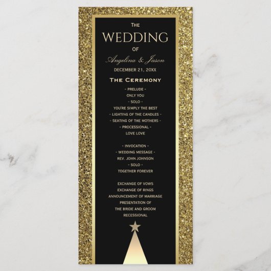 kerstbruiloft programmakaart (Voorkant)