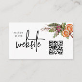 Kerstbruiloft QR-code website Informatiekaartje (Voorkant)